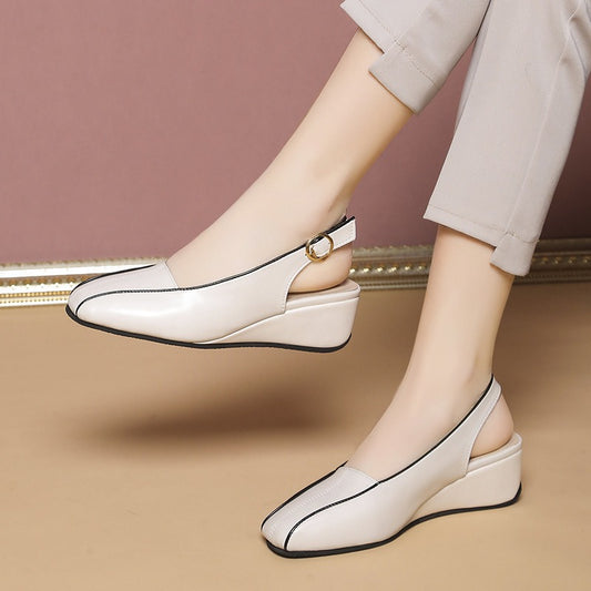 Zapatos de Tacón Bajo Mujer Diseño Minimalista - Céleste
