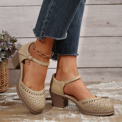 Botines mujer piel sintética hebilla decorativa estilo casual - Noelia