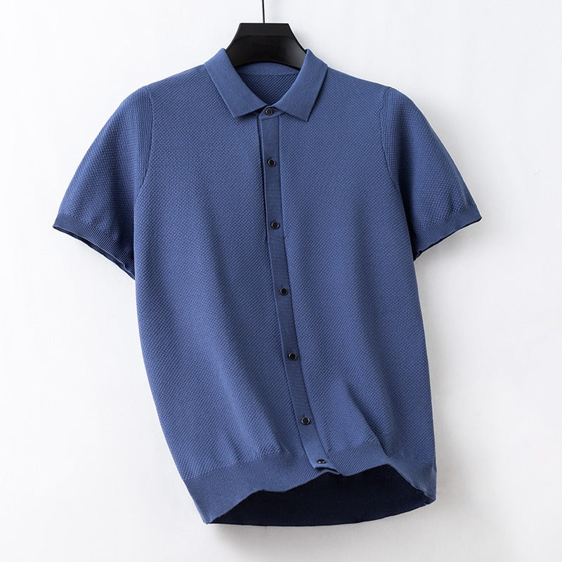 Camisa para hombre de punto fino de manga corta - Renzo