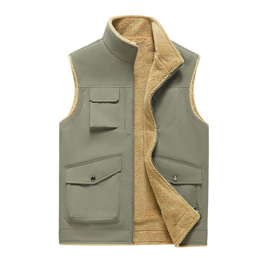 Chaleco hombre forro polar multibolsillos estilo outdoor - Owen