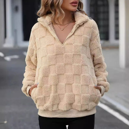 Sudadera polar de cuello alto con cremallera - Noémie