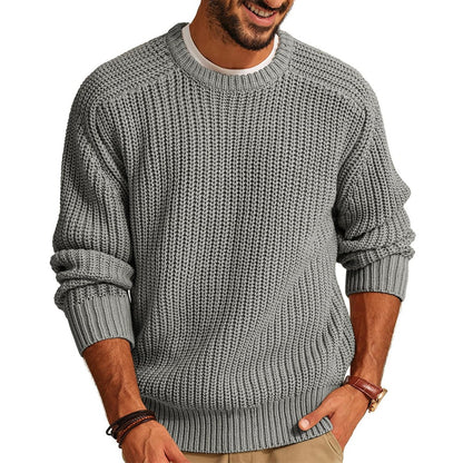 Jersey hombre punto grueso cuello redondo - Levik