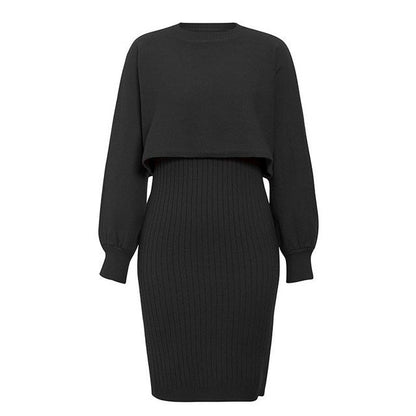 Vestido de punto con efecto dos piezas - Karine