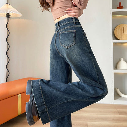 Pantalón vaquero mujer tiro alto estilo acampanado - Jimena