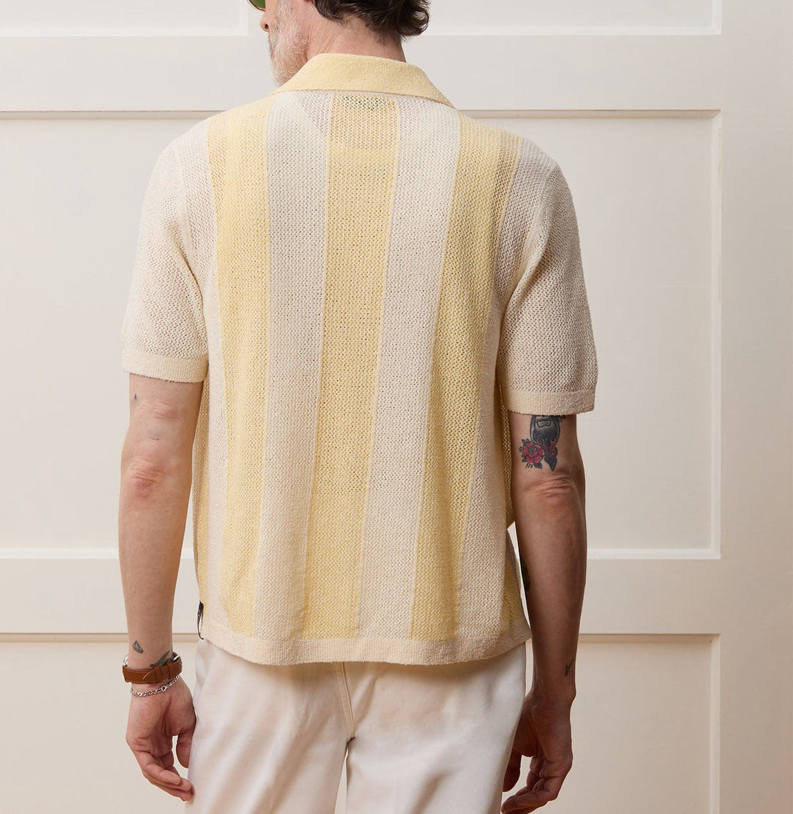 Polo hombre tejido calado estilo casual - Robin