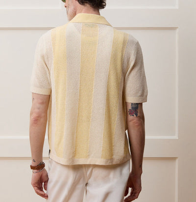 Polo hombre tejido calado estilo casual - Robin