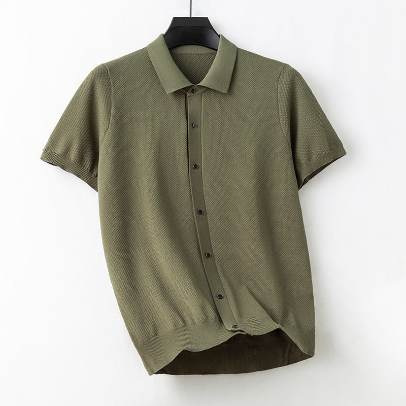 Camisa para hombre de punto fino de manga corta - Renzo
