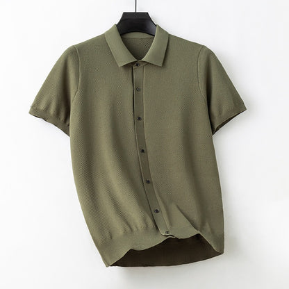 Camisa para hombre de punto fino de manga corta - Renzo