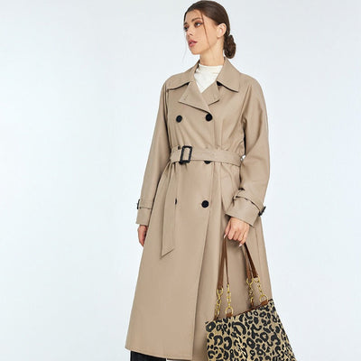 Abrigo trench largo mujer estilo clásico doble botonadura - Celine
