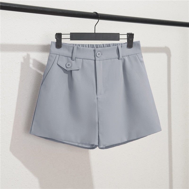 Shorts de mujer con cintura elástica y detalle de botones - Clara