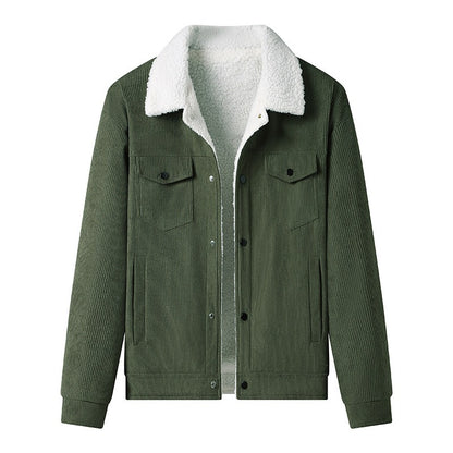 Chaqueta hombre pana forrada con borrego estilo casual - Alain