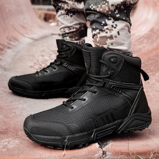 Botas hombre antideslizantes caña media estilo táctico - Rexton