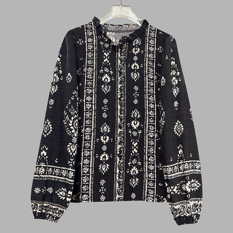Blusa mujer algodón bordado estilo bohemio - Solène