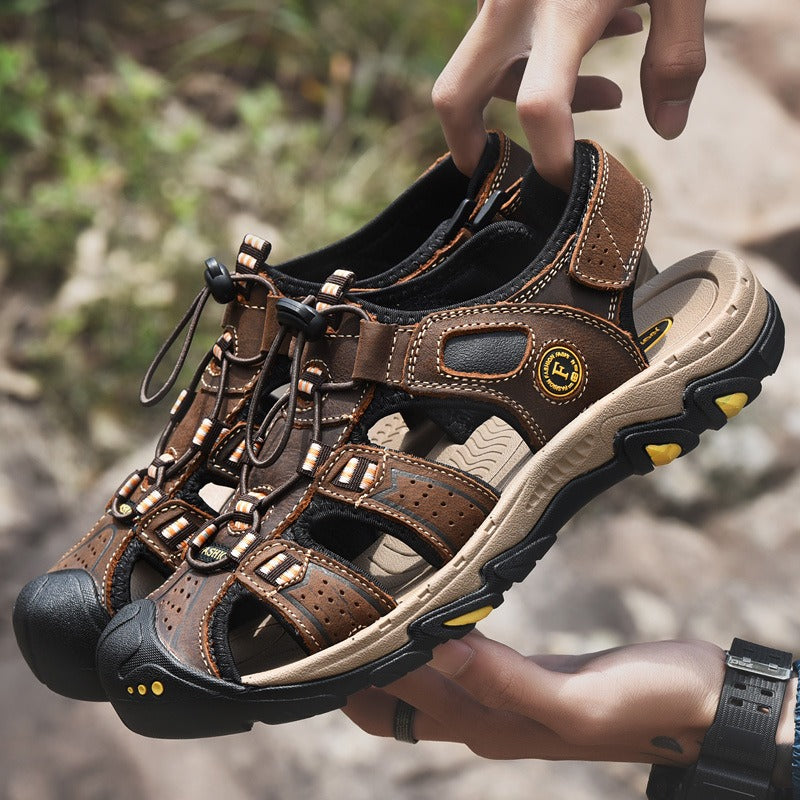 Sandalias hombre trekking deportivas antideslizantes puntera reforzada - Olmo