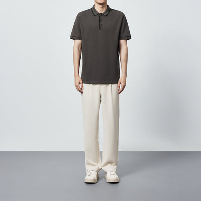 Polo para hombre de algodón peinado detalle contraste - Enzo