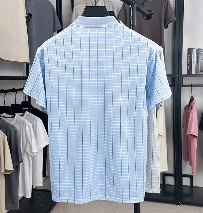 Polo hombre tejido transpirable estilo clásico con bolsillo - Gerardo