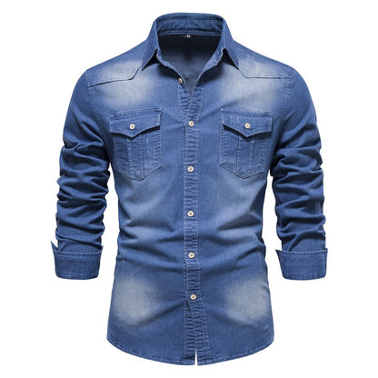 Camisa vaquera manga larga para hombre - Derek