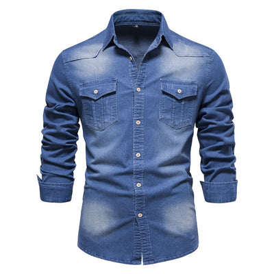 Camisa vaquera manga larga para hombre - Derek
