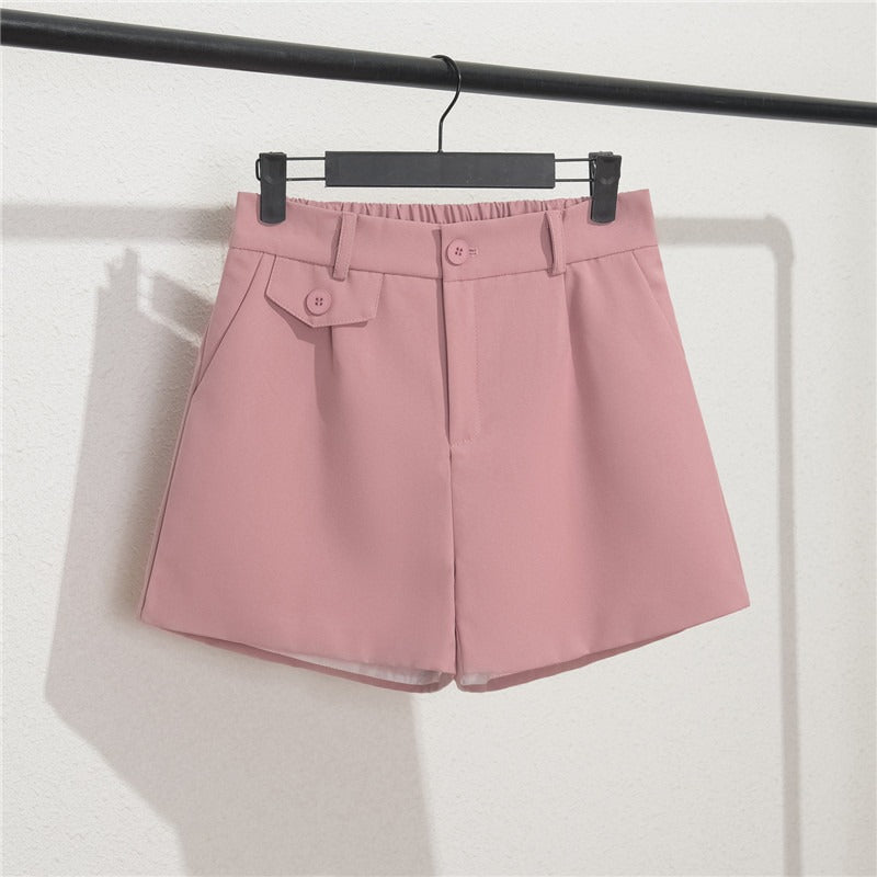 Shorts de mujer con cintura elástica y detalle de botones - Clara