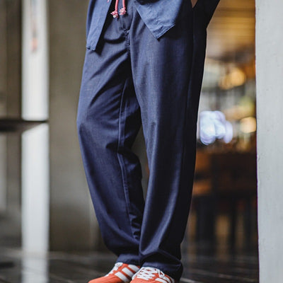 Pantalones hombre algodón relaxed fit con cordón - Maximo