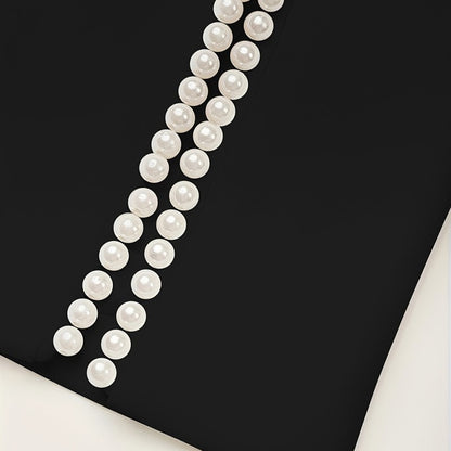 Vestido midi para mujer elegante entallado con detalle de perlas - Amaia