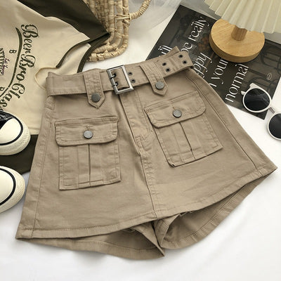 Shorts cargo de mujer tiro alto - Levria