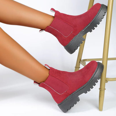 Botas mujer plataforma elásticos laterales estilo chelsea - Maren