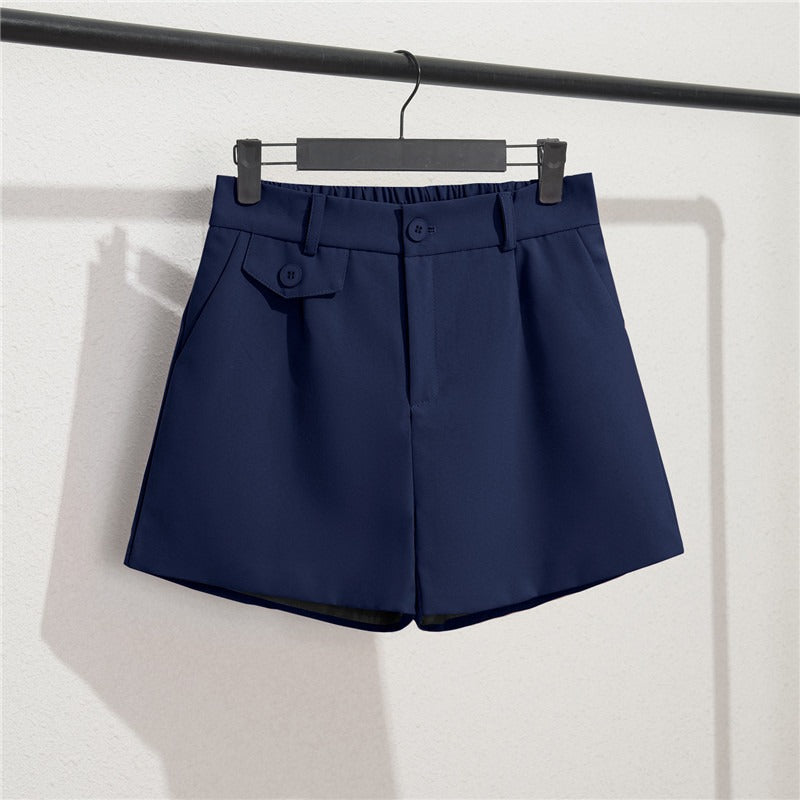 Shorts de mujer con cintura elástica y detalle de botones - Clara