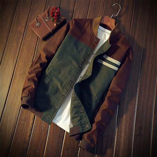 Chaqueta de hombre con diseño bicolor casual - Nael