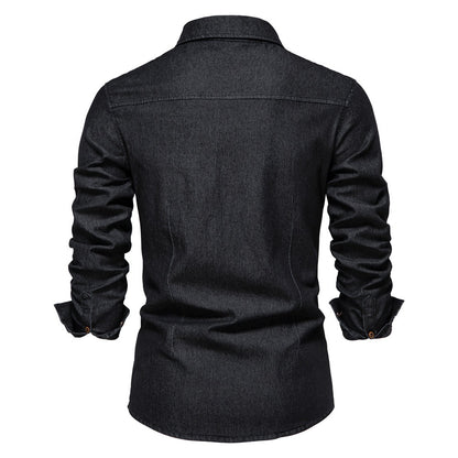 Camisa vaquera manga larga para hombre - Derek