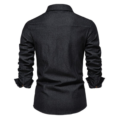 Camisa vaquera manga larga para hombre - Derek