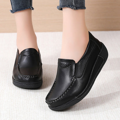 Mocasines para mujer de piel sintética suela antideslizante estilo casual - Ángela