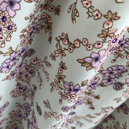 Vestido corto para mujer floral con volantes escote en V - Mariana