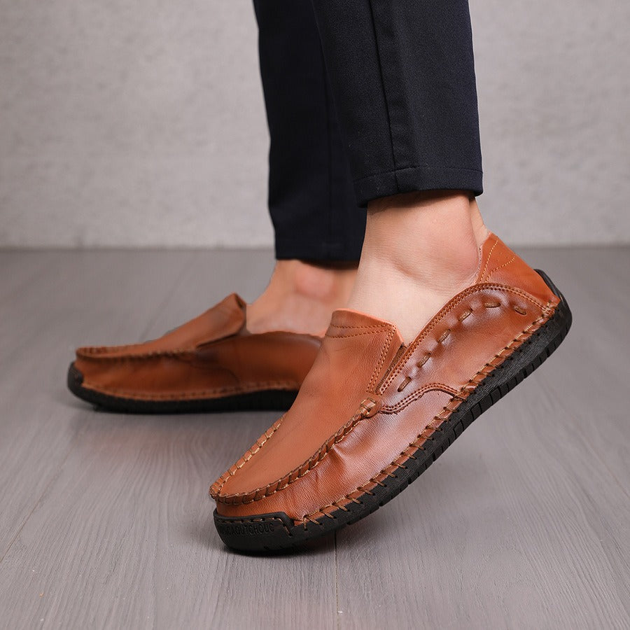 Mocasines para hombre de piel sintética cosido a mano estilo casual - Braulio
