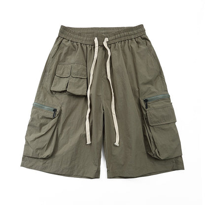 Pantalones cortos para mujer de bolsillos grandes con cremalleras estilo casual - Fey