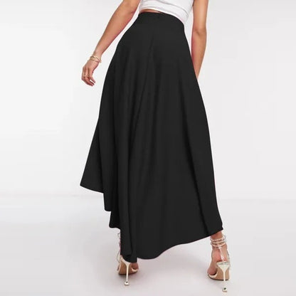 Falda para mujer asimétrica elegante con vuelo y cintura alta - Tamara