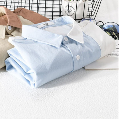 Camisa manga corta para hombre contraste patchwork - Elian