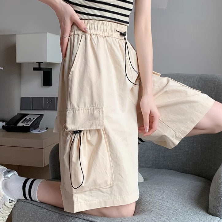 Pantalones cortos para mujer de estilo cargo con bolsillos amplios - Algeria