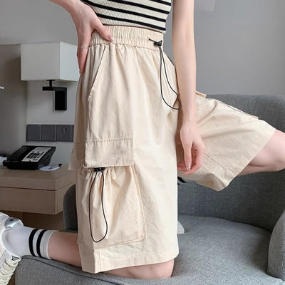 Pantalones cortos para mujer de estilo cargo con bolsillos amplios - Algeria