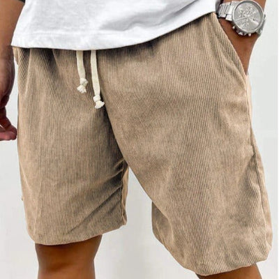 Pantalones cortos hombre pana casual tiro medio relajado - Eland