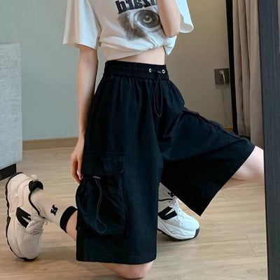 Pantalones cortos para mujer de estilo cargo con bolsillos amplios - Algeria