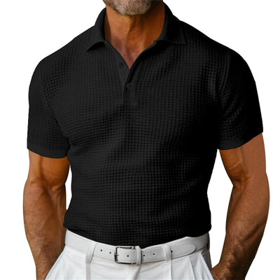 Polo para hombre tejido waffle estilo clásico - Dorian