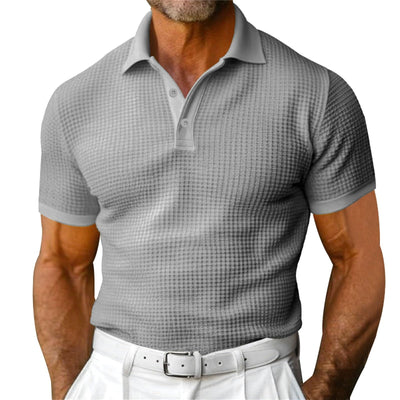 Polo para hombre tejido waffle estilo clásico - Dorian