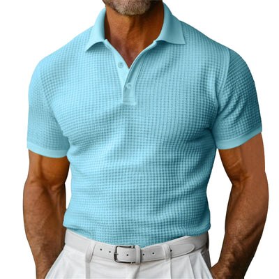 Polo para hombre tejido waffle estilo clásico - Dorian