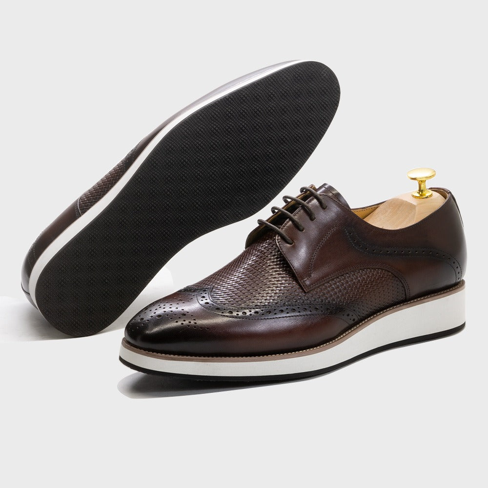 Zapatos derby hombre cuero calado estilo clásico - Humberto