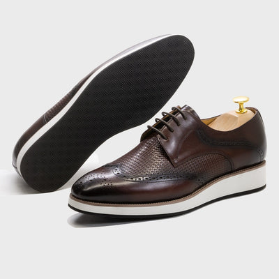 Zapatos derby hombre cuero calado estilo clásico - Humberto