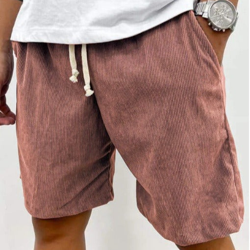Pantalones cortos hombre pana casual tiro medio relajado - Eland