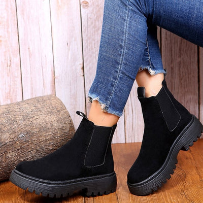 Botas mujer plataforma elásticos laterales estilo chelsea - Maren