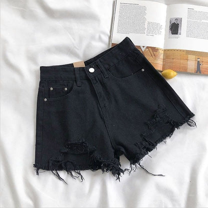 Shorts de mujer en denim con efecto desgastado - Estelle