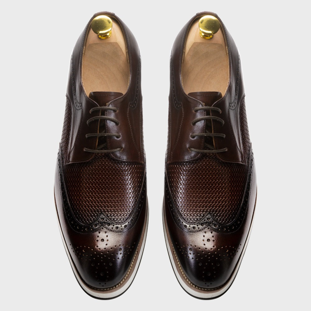 Zapatos derby hombre cuero calado estilo clásico - Humberto
